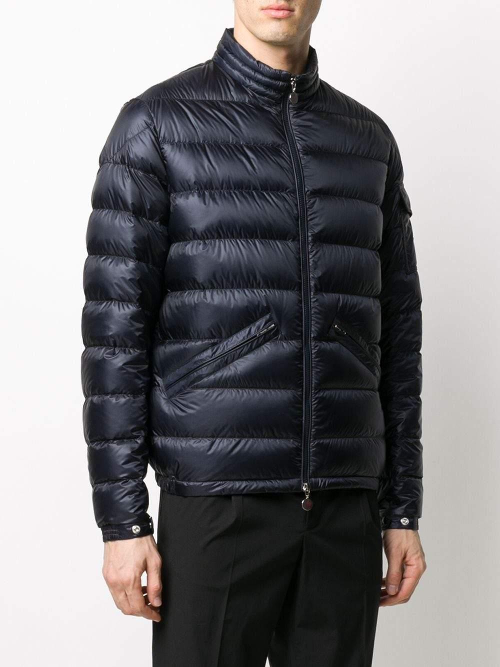 Moncler Synthetic Agay Giubbotto Padded Jacket Navy in Blue for Men - Lyst