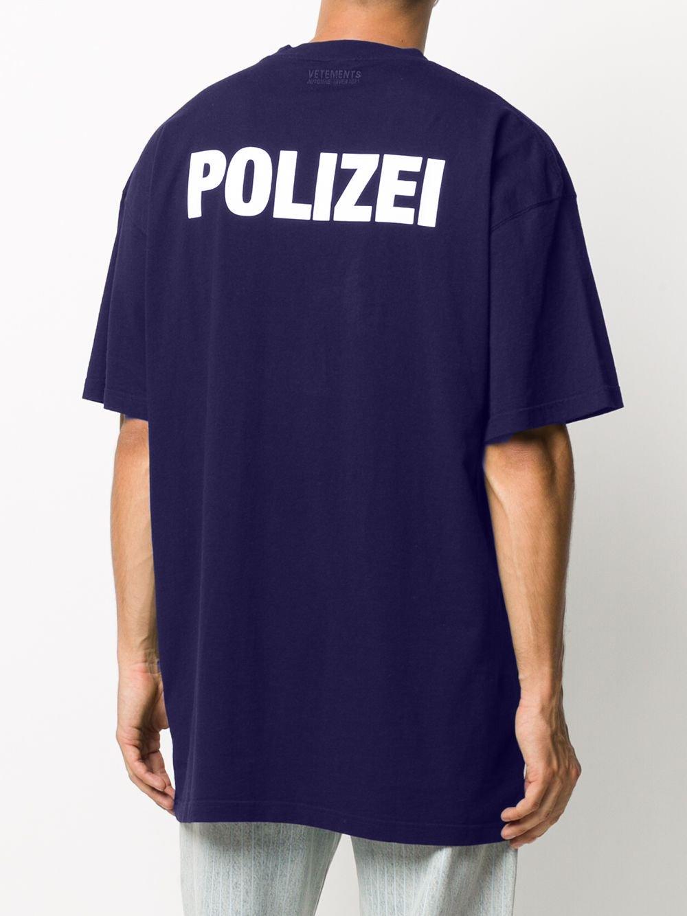 Vetements Polizei T-shirt Navy in Blue 