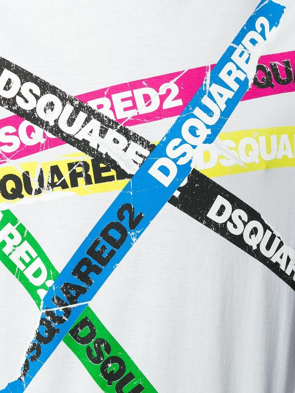 dsquared multi tape sweatshirt