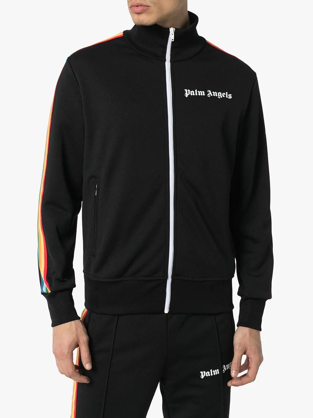 Palm Angels Rainbow Stripe Track Jacket in Black for Men - Save 33% - Lyst