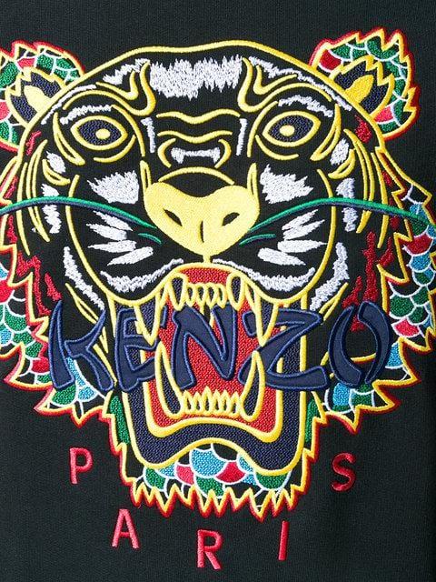 KENZO Cotton Dragon Tiger Sweatshirt in Black for Men - Lyst