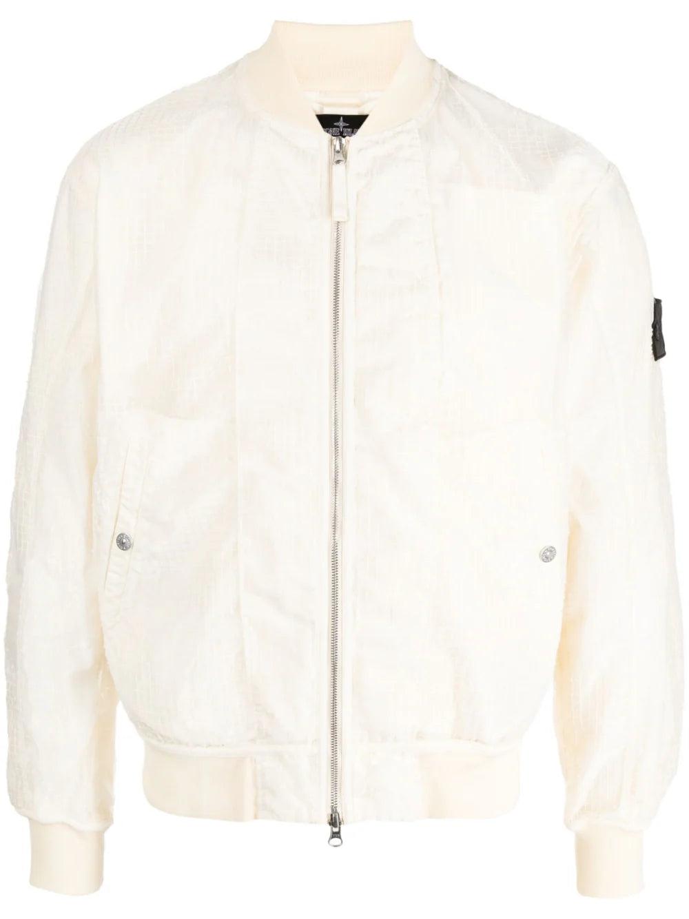 Stone Island Shadow Project Organza Ripstop Bomber Jacket White in ...