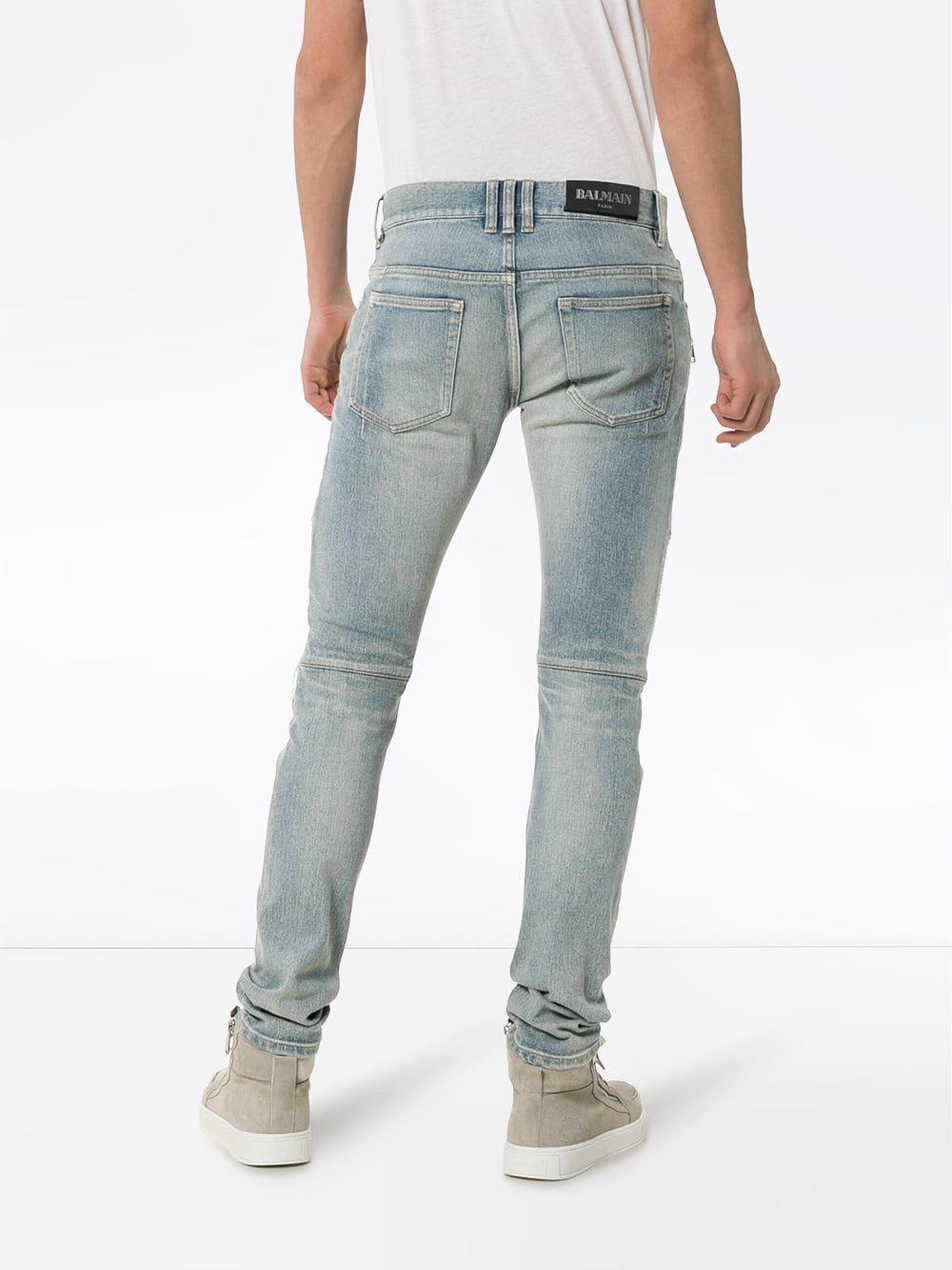 balmain logo jeans