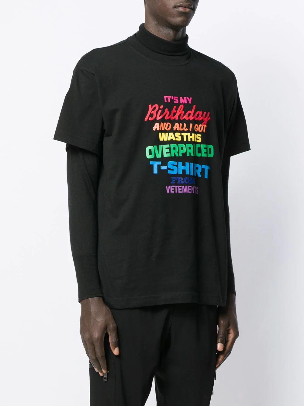 Vetements Cotton Overpriced Birthday T Shirt in Black for Men | Lyst