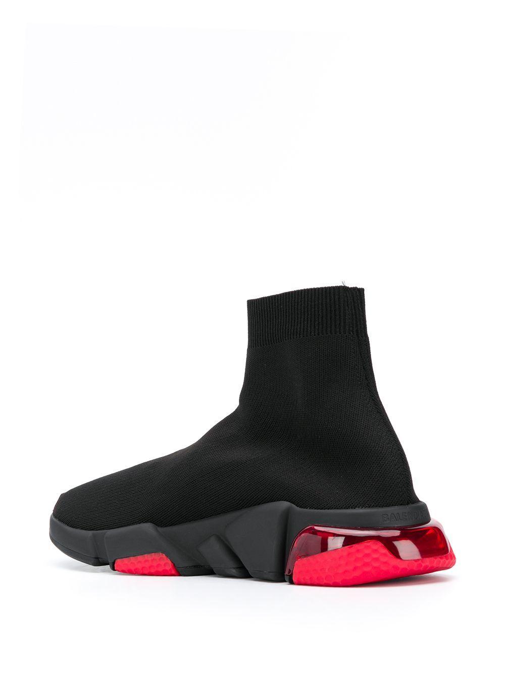 Balenciaga Leather Speed Lt Clear Sock Sneakers in Black Red (Black) for  Men - Save 59% | Lyst