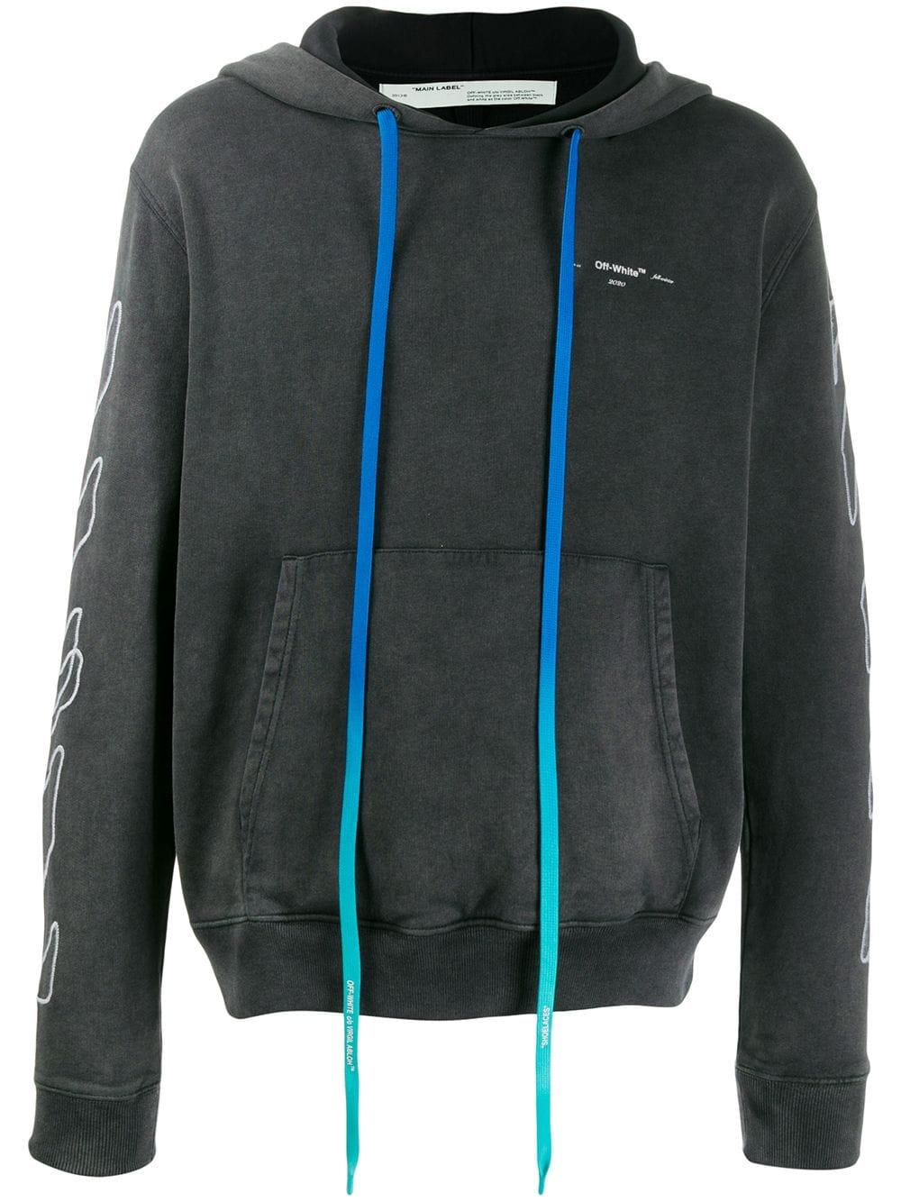 white embroidered hoodie