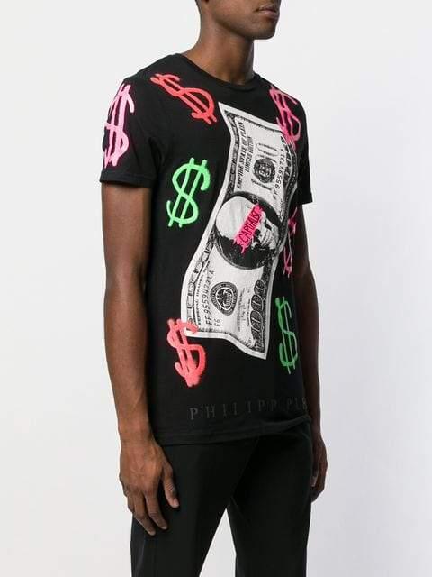Philipp Plein Cotton Philip Plein Graffiti Dollar T-shirt for Men | Lyst