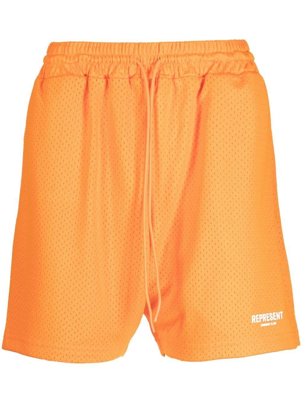Represent Owners Club Mesh Shorts Neon Orange for Men | Lyst