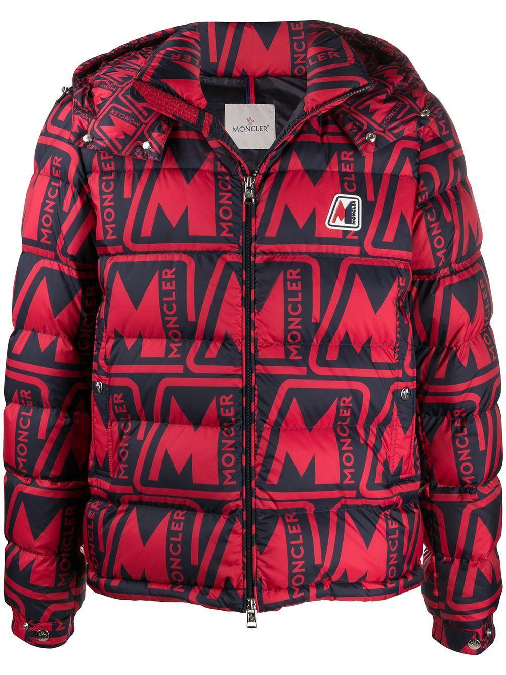 moncler jacket black and red