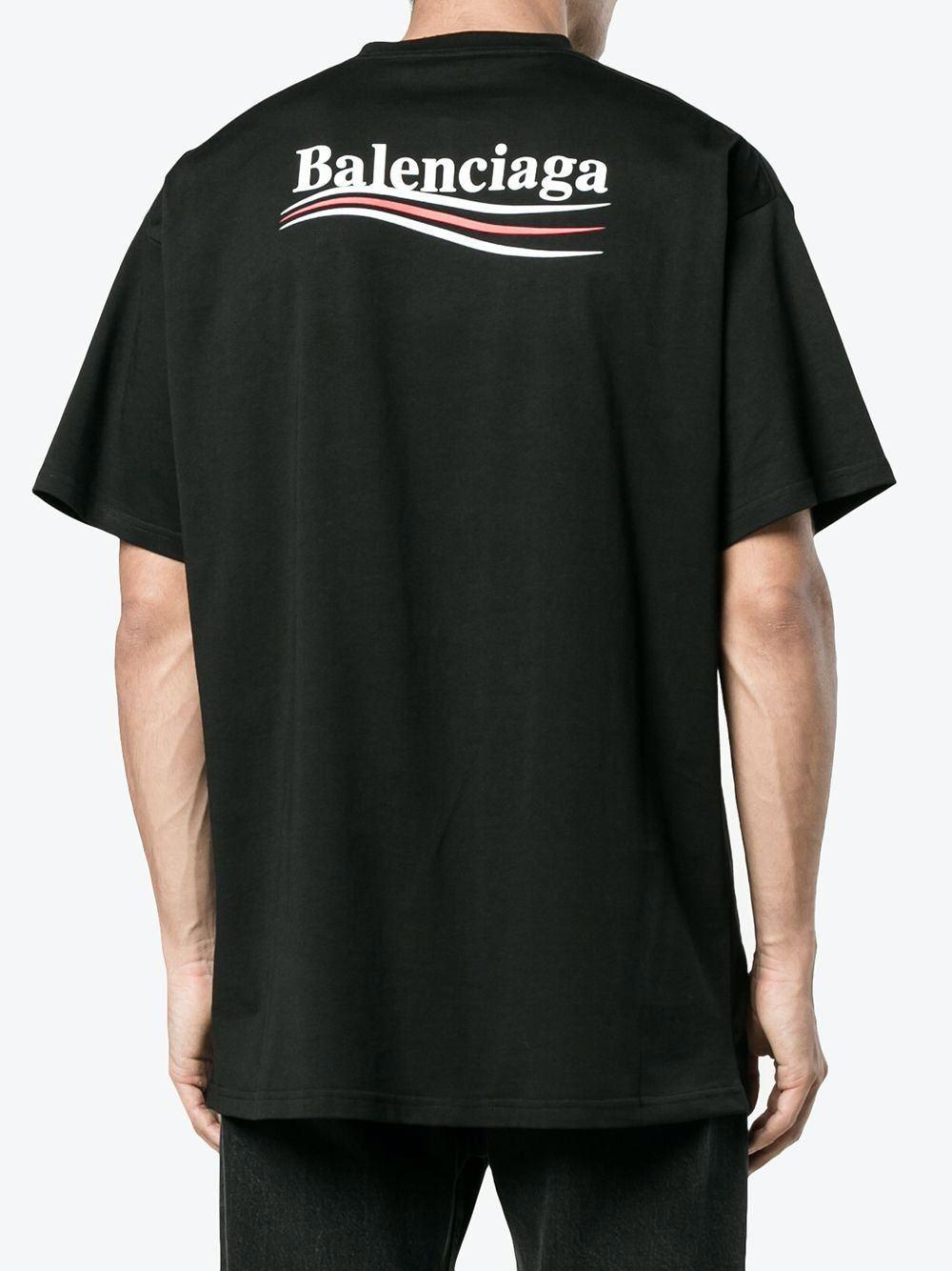 Balenciaga Cotton Political Logo Over Fit T-shirt in Black for Men - Save  23% | Lyst