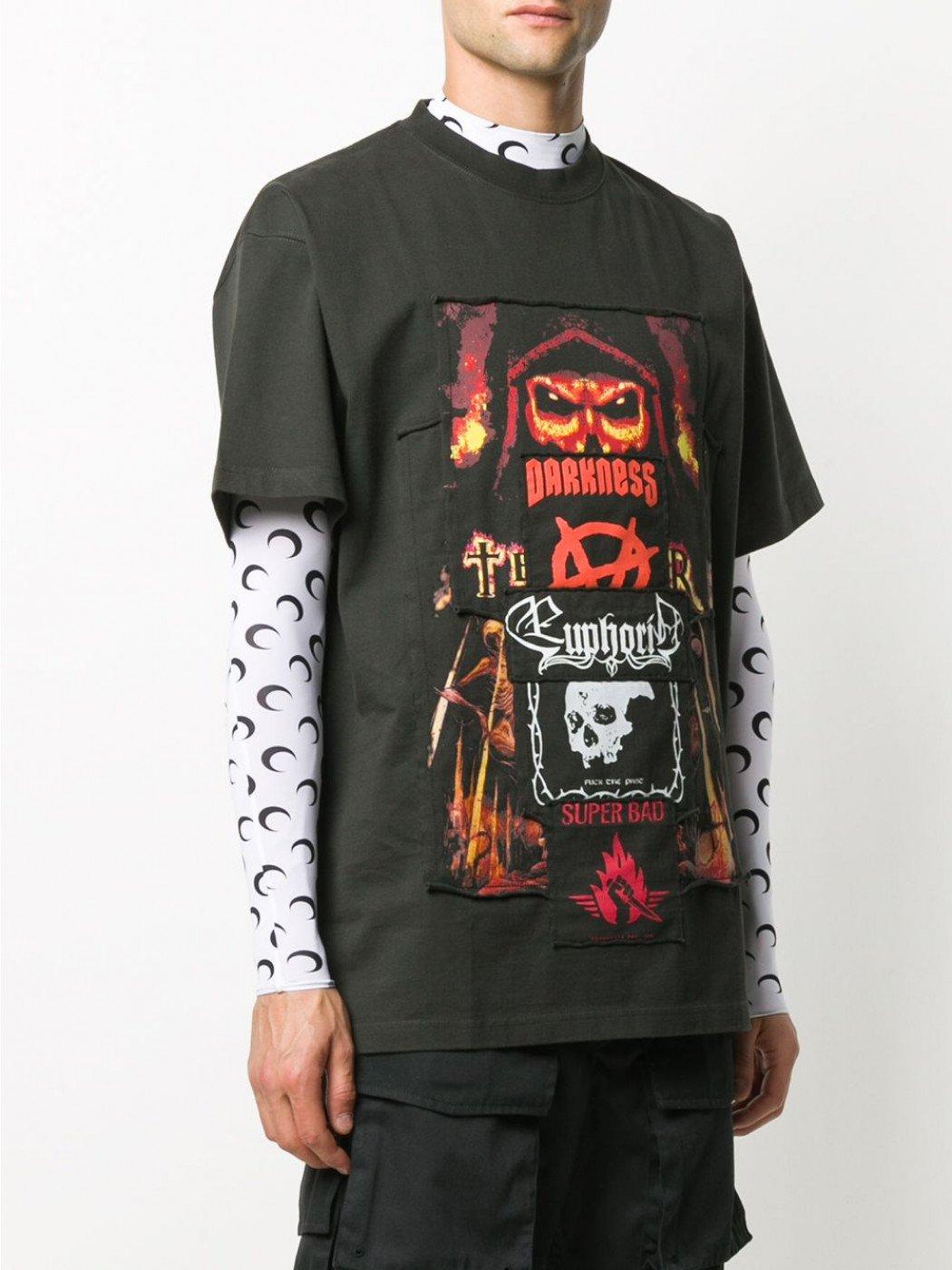 Vetements Metal Patch T-shirt Black for 
