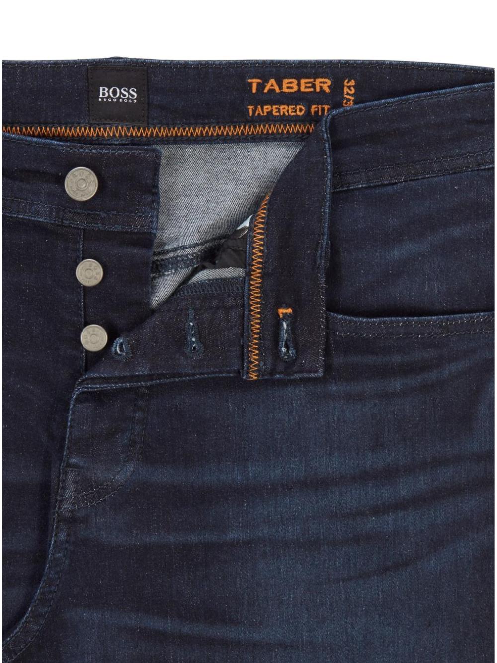 BOSS by HUGO BOSS Boss Tapered Fit Jeans Navy in Blue for Men | Lyst