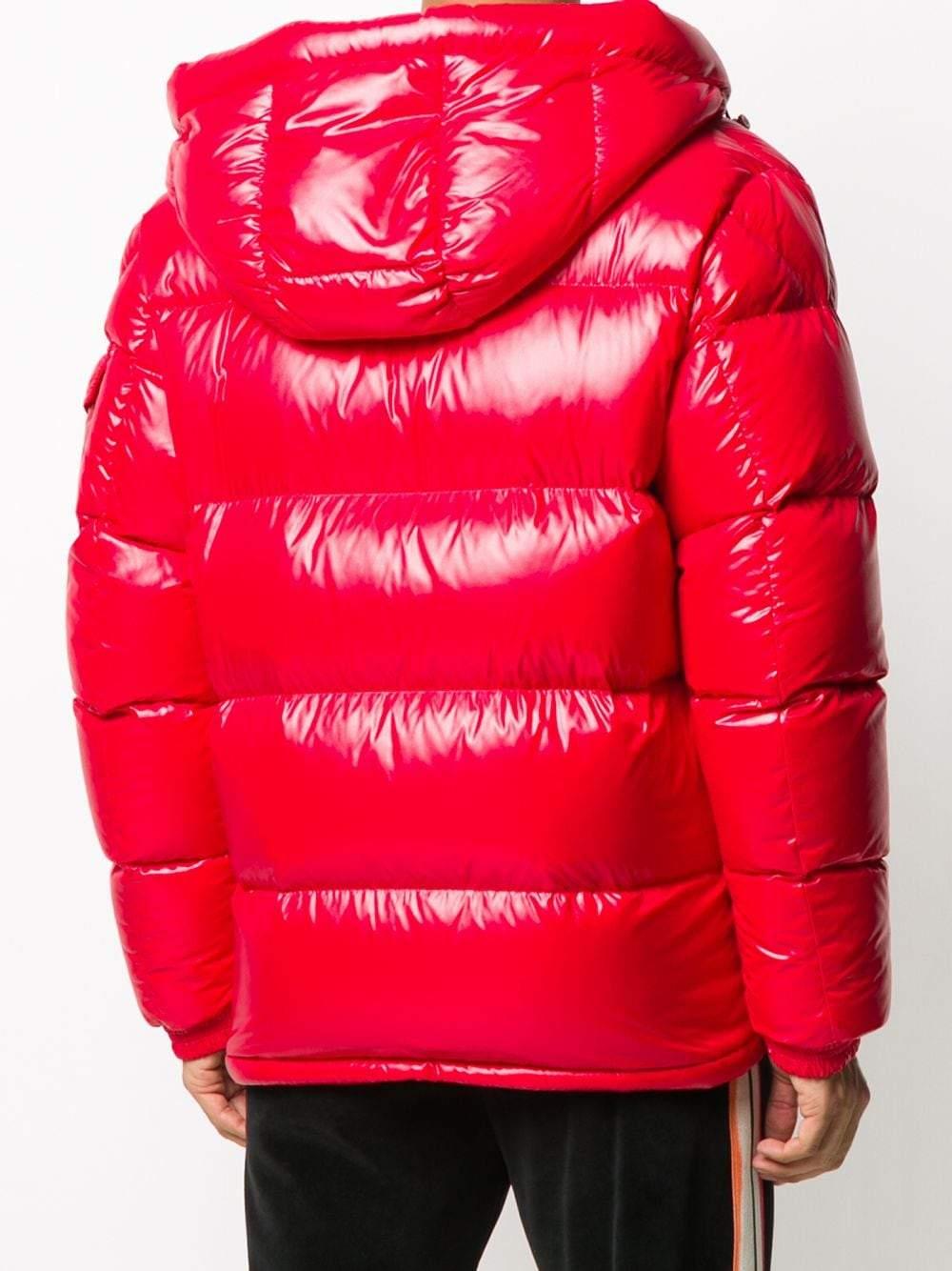 red moncler bubble jacket