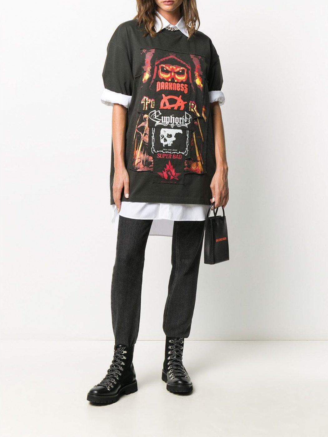 Vetements Metal Patch T-shirt Black for 