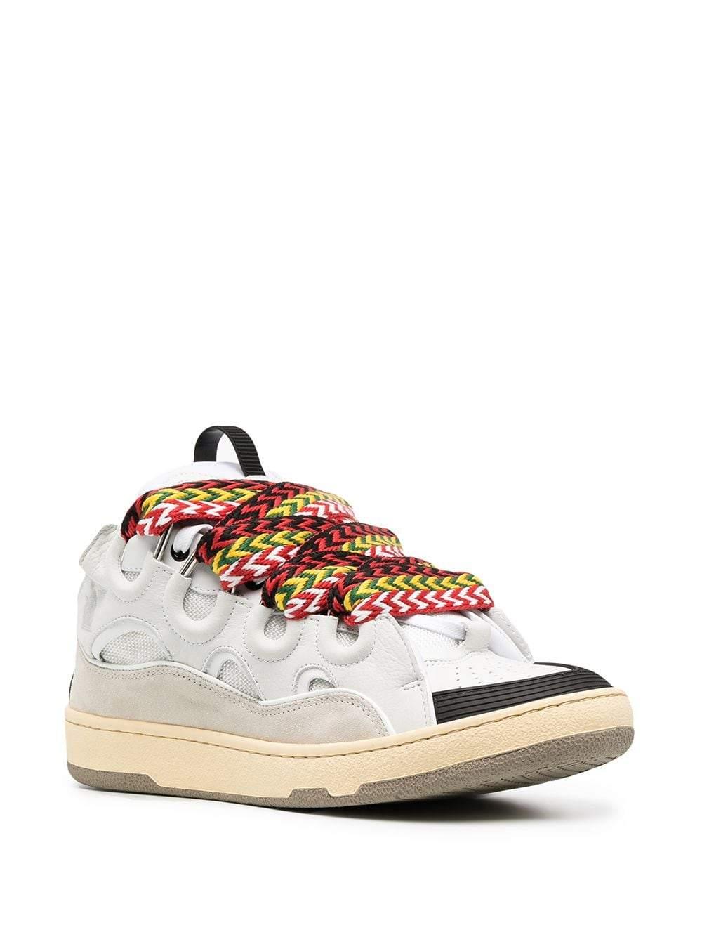 Lanvin Leather Curb Sneakers White for Men - Save 47% - Lyst