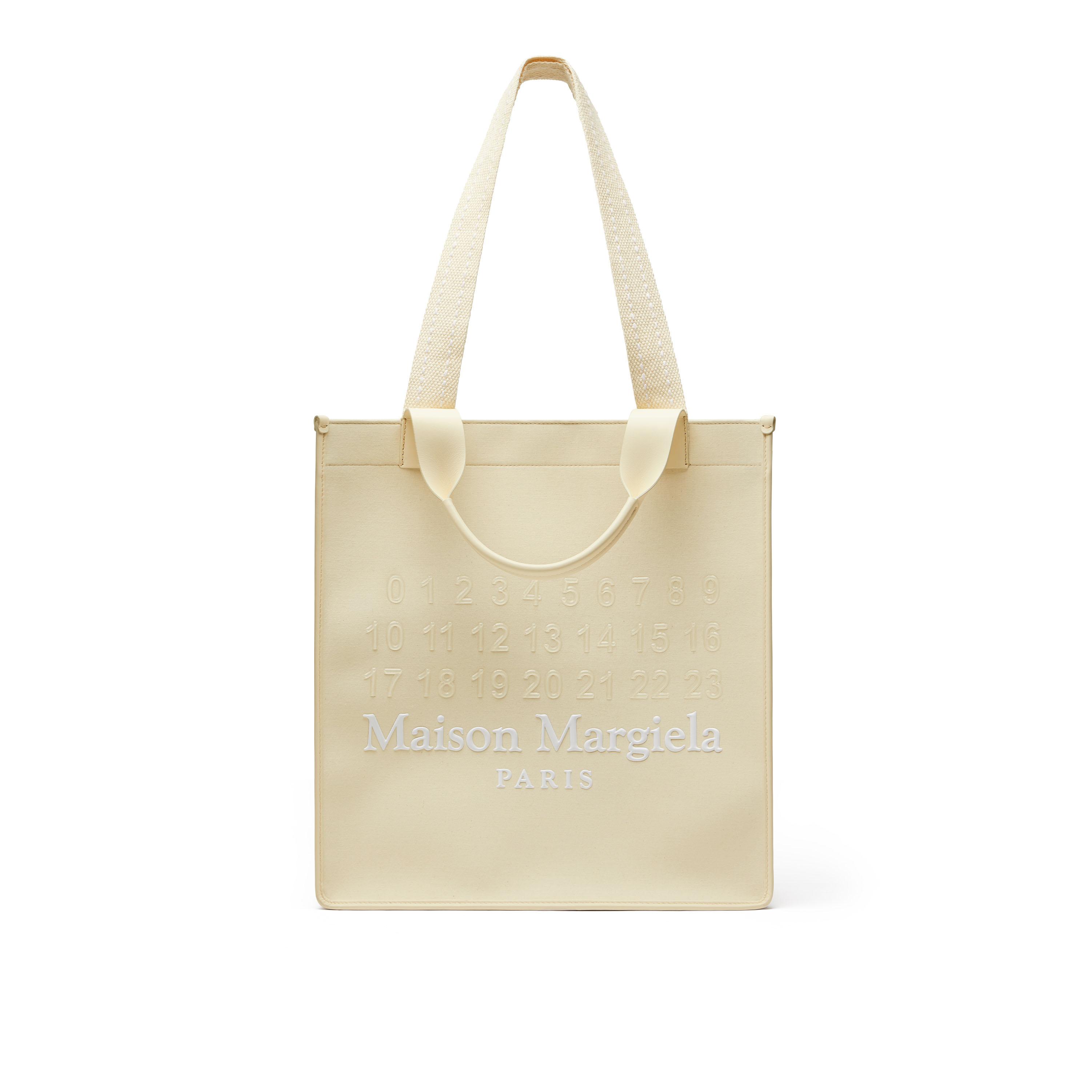 【Maison Margiela】 CABAS SHOPPING BAG VERTICAL Maison Margiela Cabas Shopping Bag Vertical in Natural | Lyst