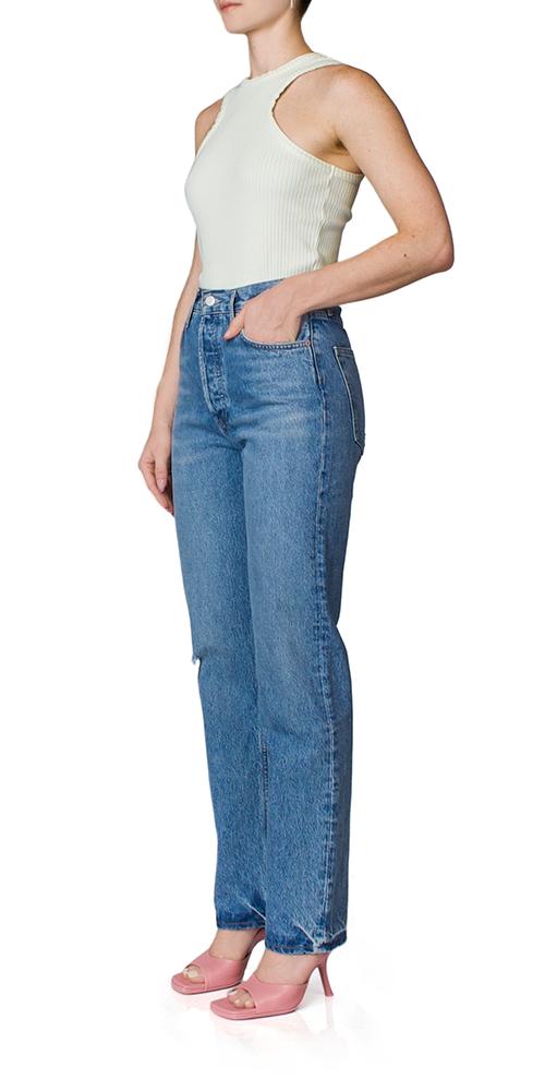 Agolde 90's Pinch Waist High Rise Jeans Abstract in Blue | Lyst