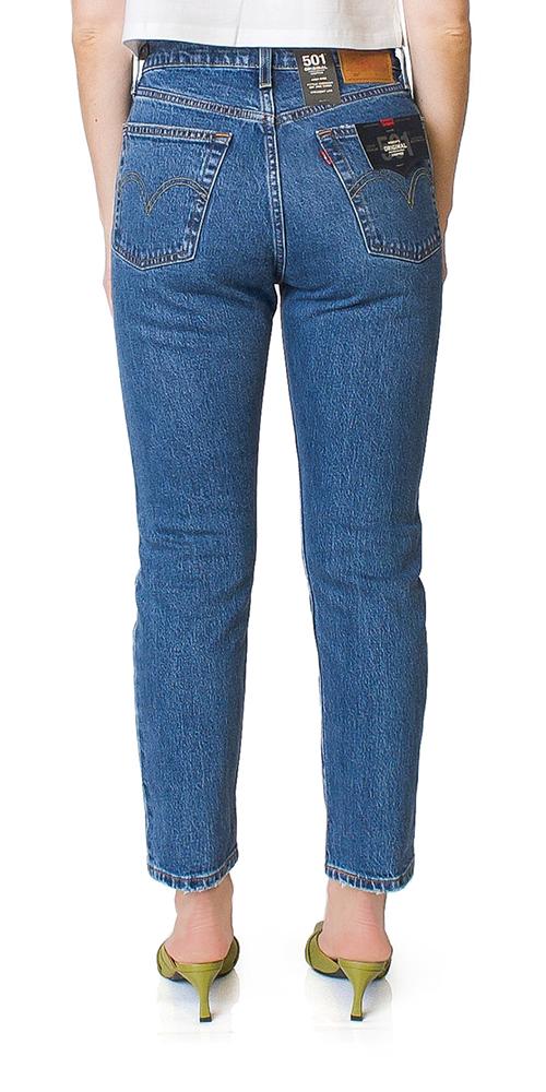 Levi's 501 Crop Jeans Salsa Middle in Blue | Lyst