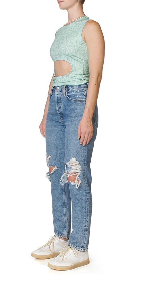 Agolde Fen High Rise Relaxed Taper Jeans Wander in Blue | Lyst