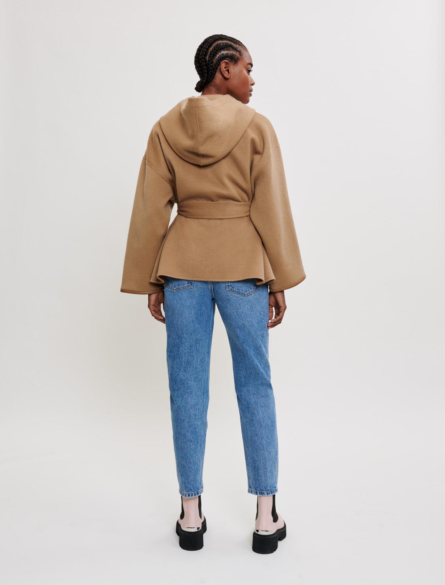 maje double faced wool blend coat