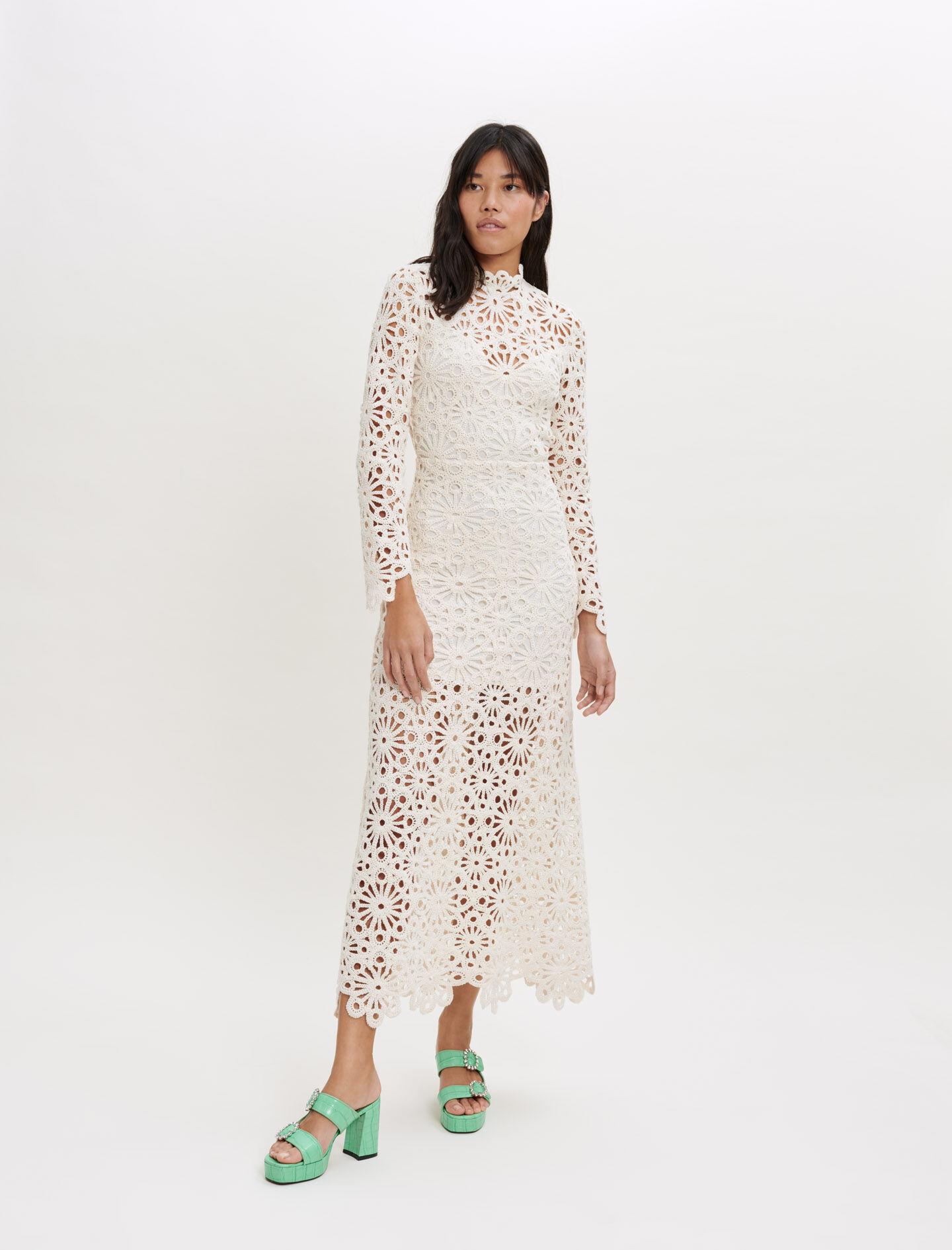 Maje Crochet-style Guipure Dress | Lyst