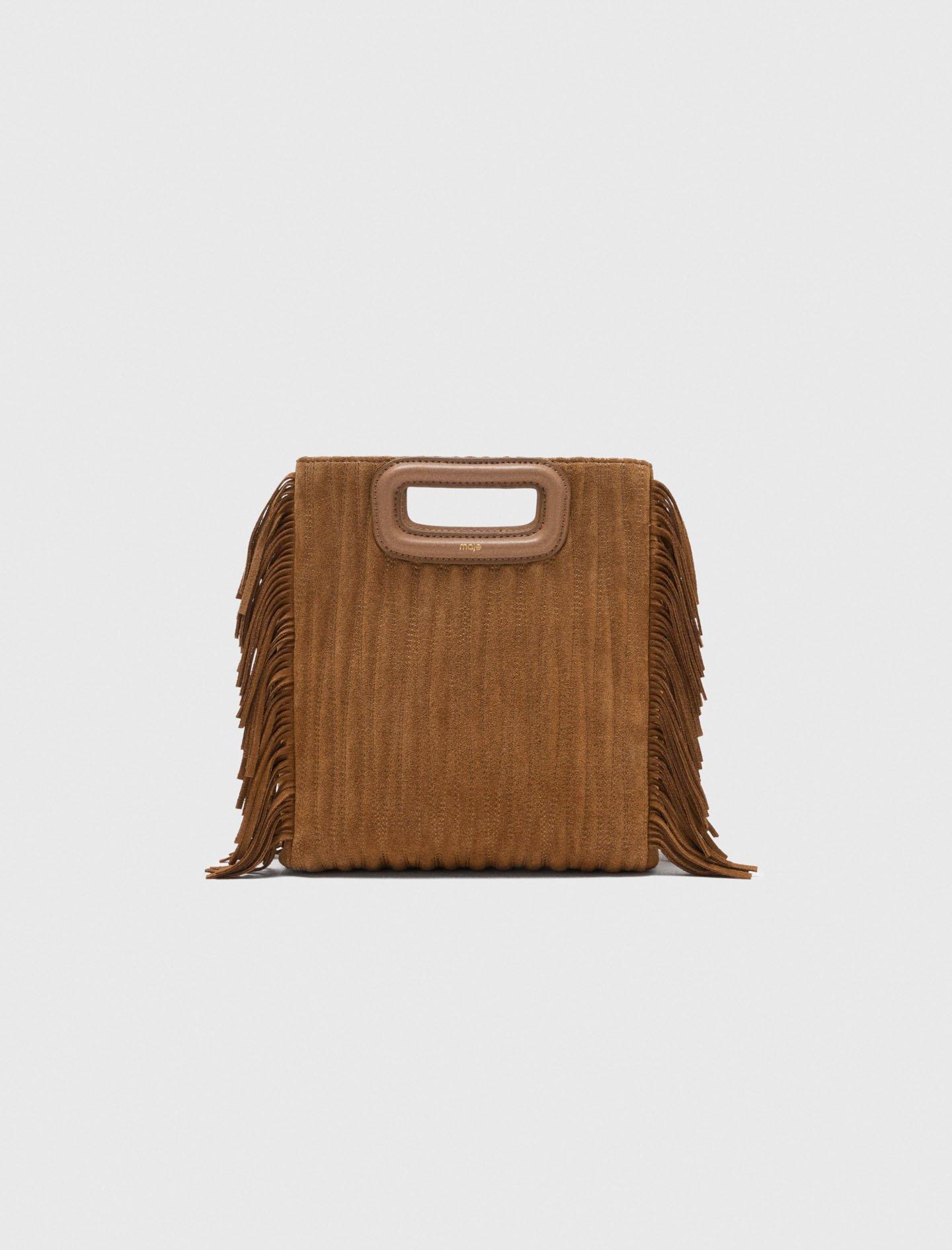 Sac Bandoulière Sac M Maje Camel Maje Mini Sangle Sac Maje Maje Sac  Bandoulière: Sac M En Cuir Vert