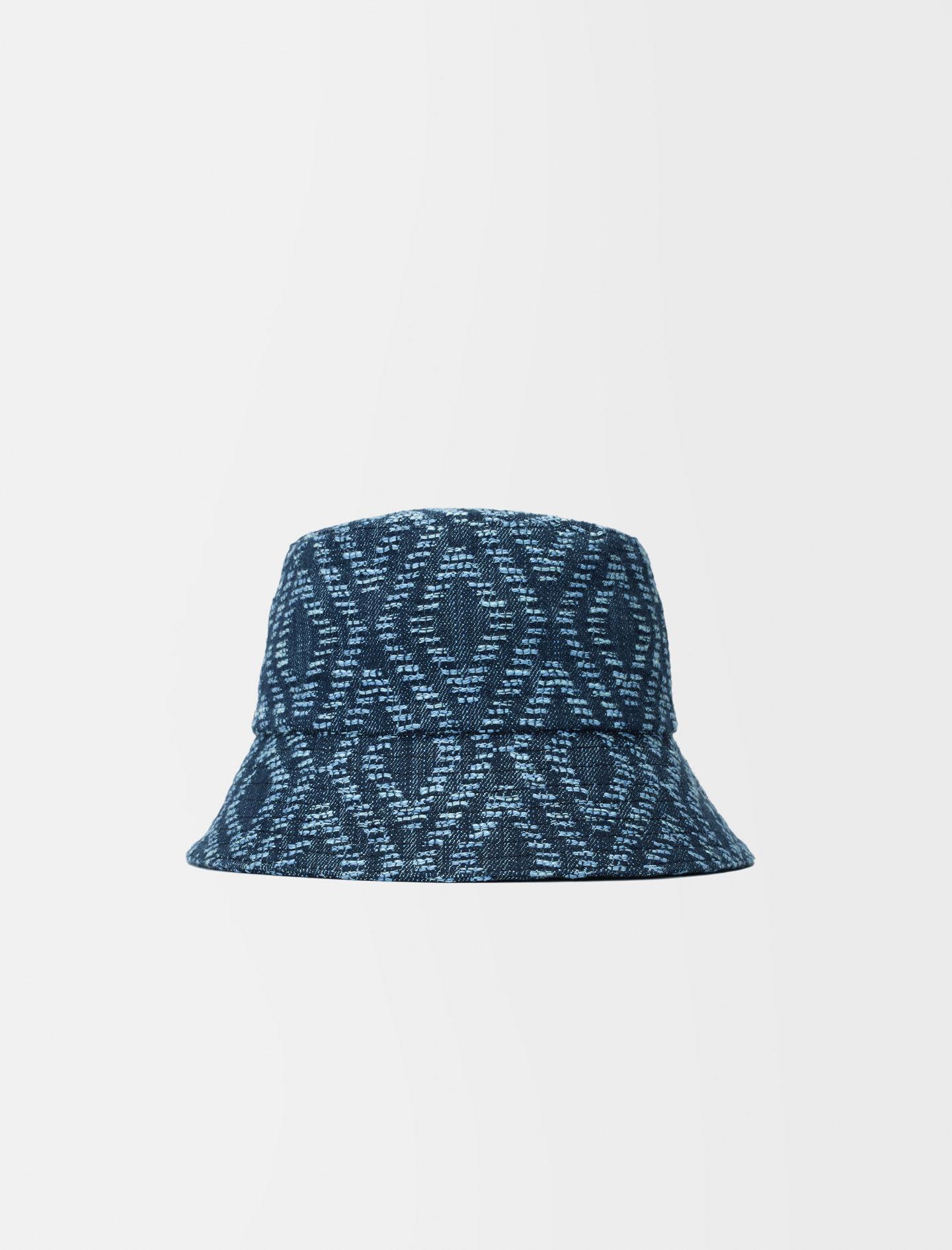 Maje Bucket Hat With Graphic Print in Blue | Lyst