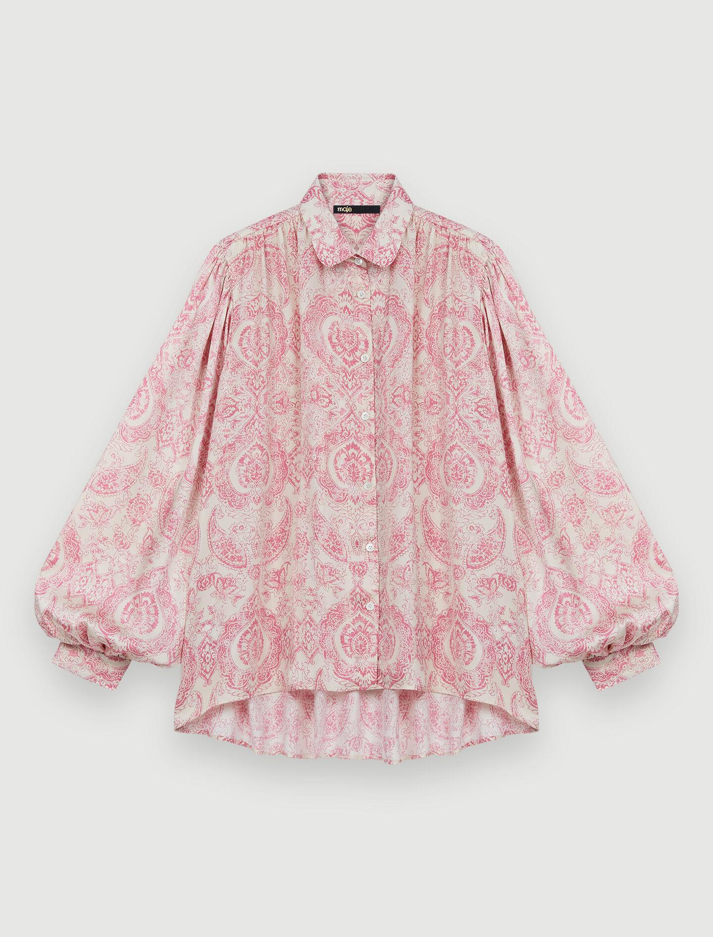 Maje Paisley-print Floaty Blouse in Pink | Lyst