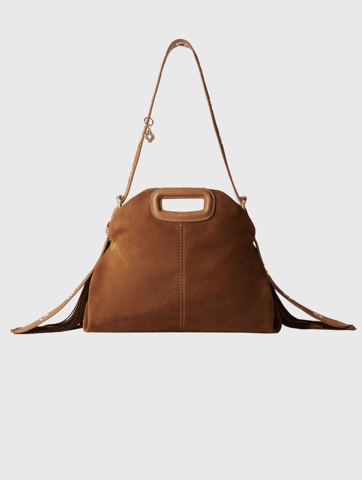 Sac Miss M En Suède Maje en coloris Marron Lyst
