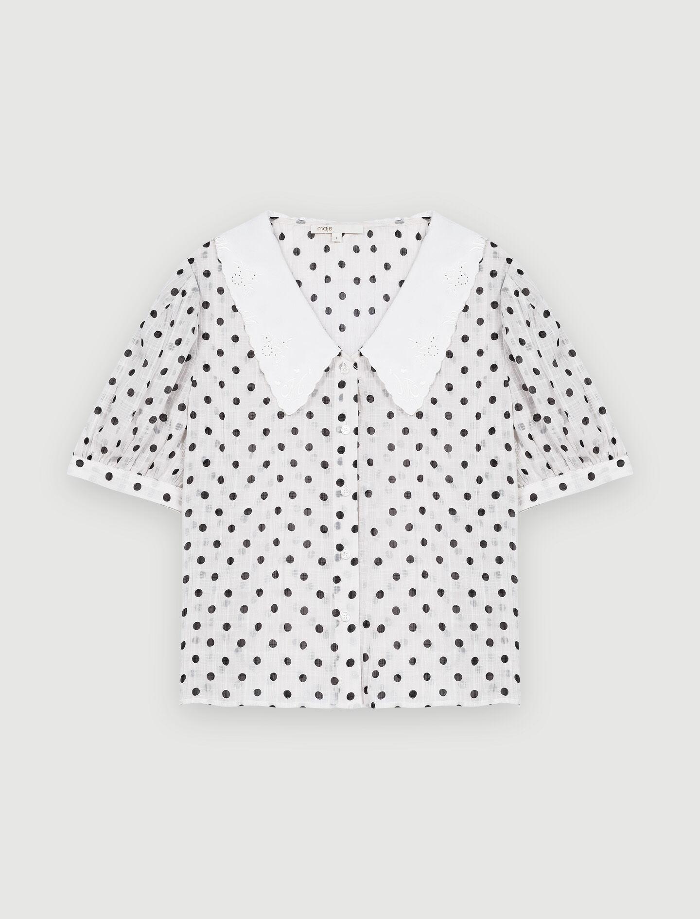 Maje Synthetic Crinkle-effect Polka Dot 