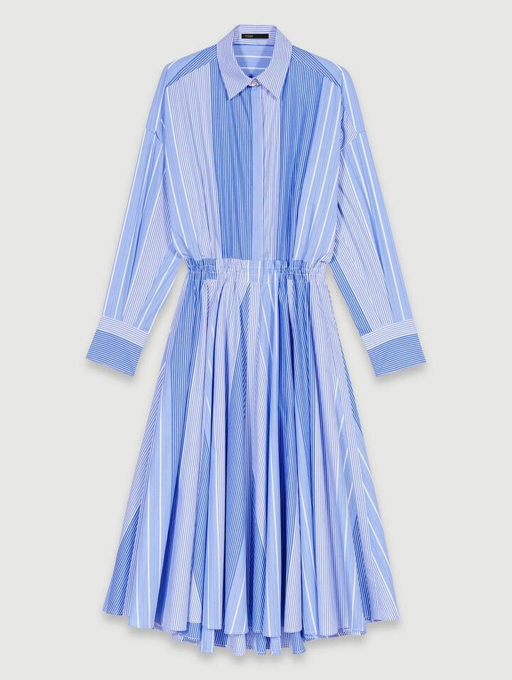 Robe Longue Loose À Rayures Maje en coloris Bleu Lyst