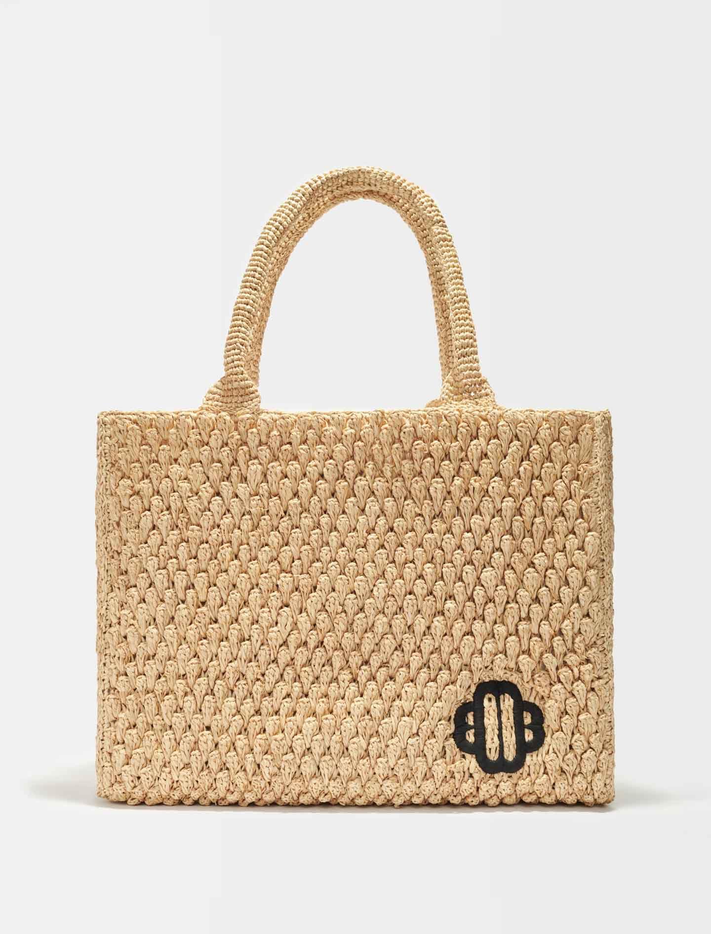 Maje Woman's Raffia Lining: Raffia Tote Bag For Fall/winter, One Size, In  Color Natural / | Lyst