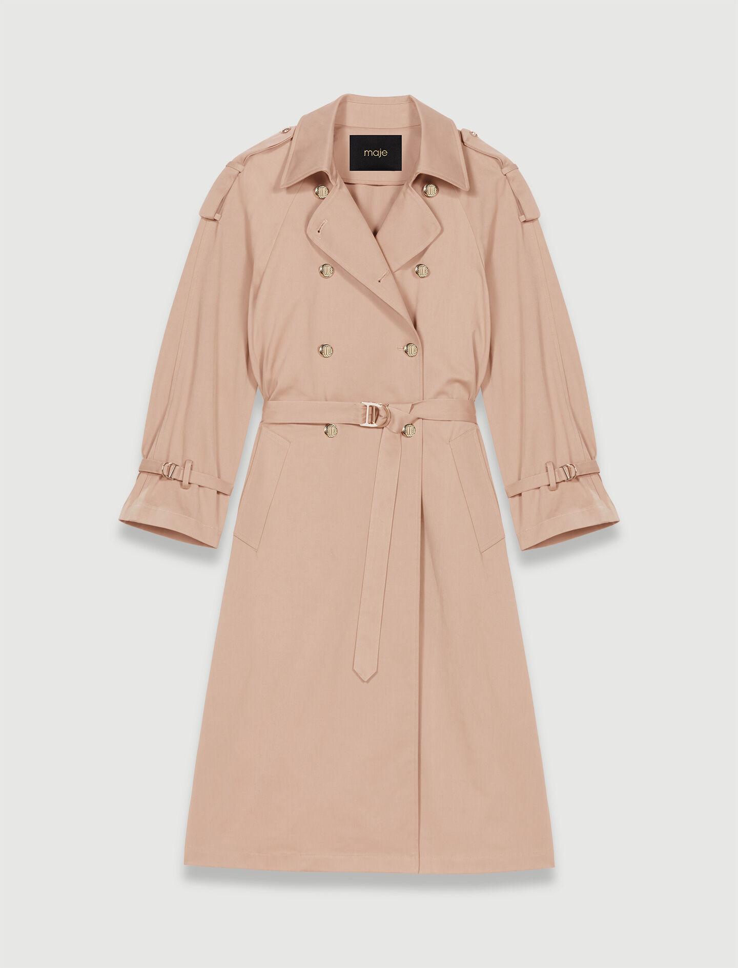 Maje double-breasted short coat - Blue