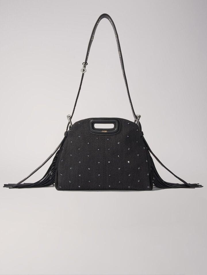 Sac Bandoulière Sac Maje Mini M M Sac M Mini Suède Noir Maje L
