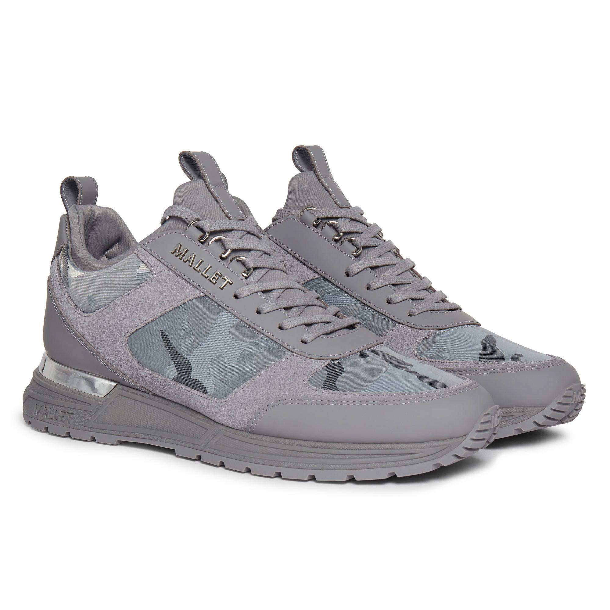 Triple Grey Mallet Trainers Mens Grey Mallet Black Designer Mens