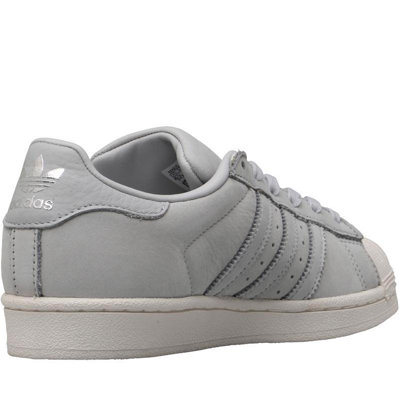 grey adidas superstar trainers