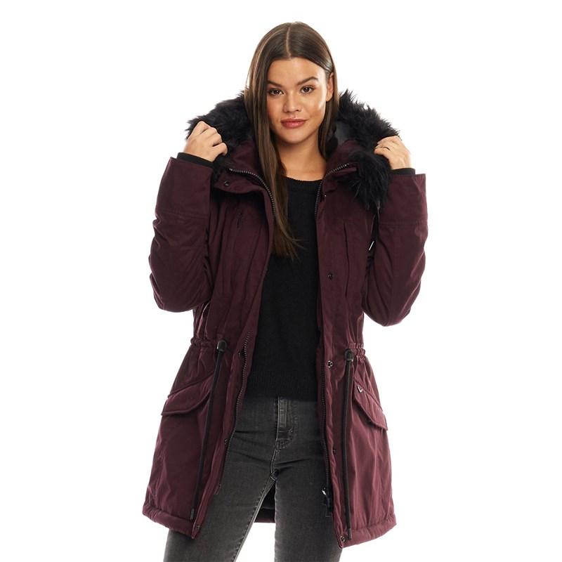 Superdry Synthetic Alessandra Parka Fig - Lyst