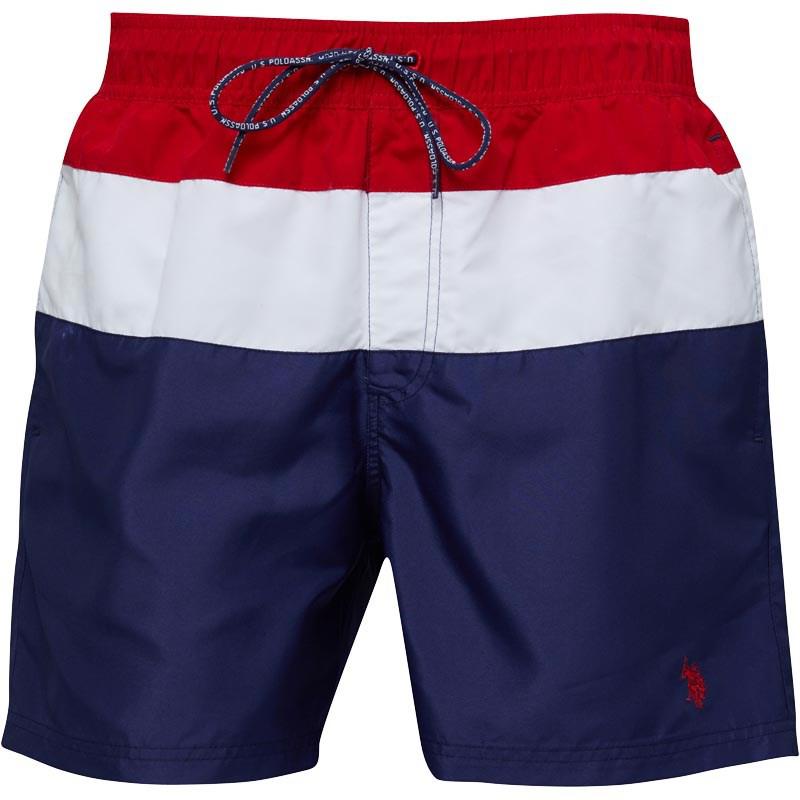 red white and blue polo shorts
