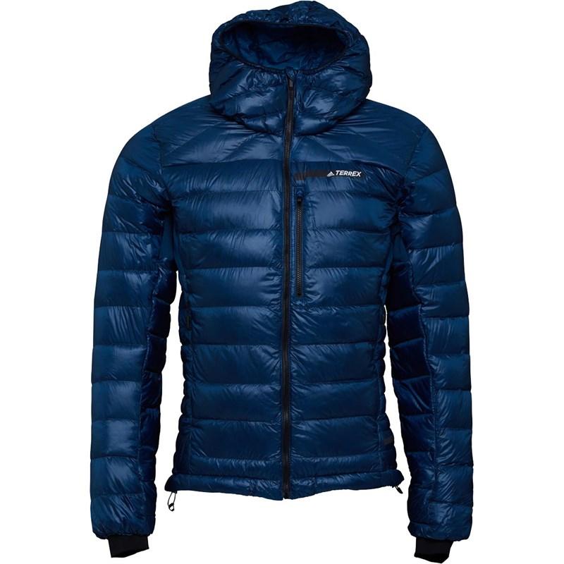 adidas Goose Terrex Climaheat Agravic Down Hooded Jacket Blue Night for Men  - Lyst