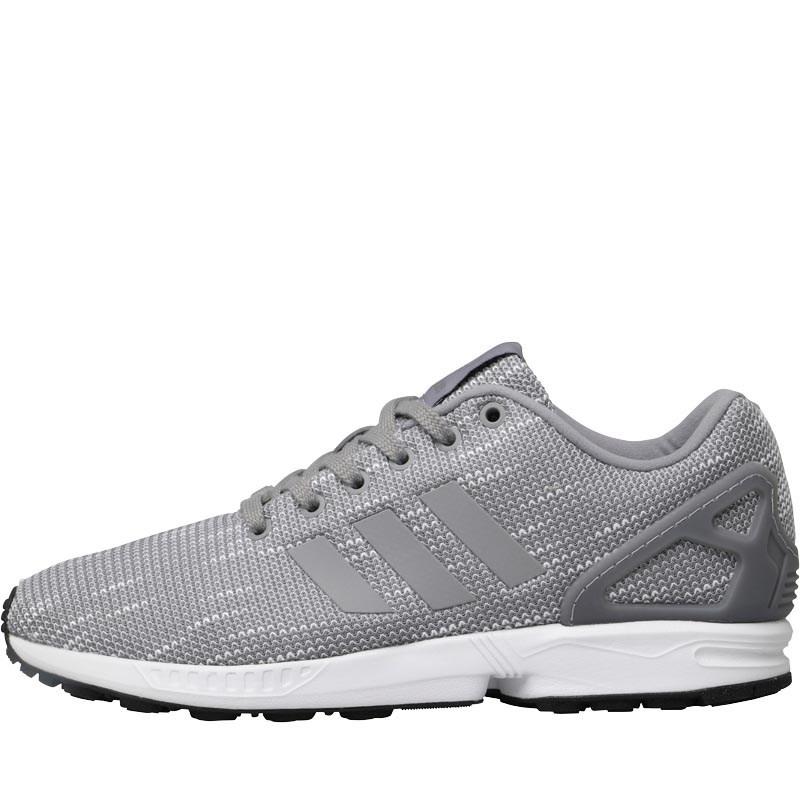 grey adidas flux trainers