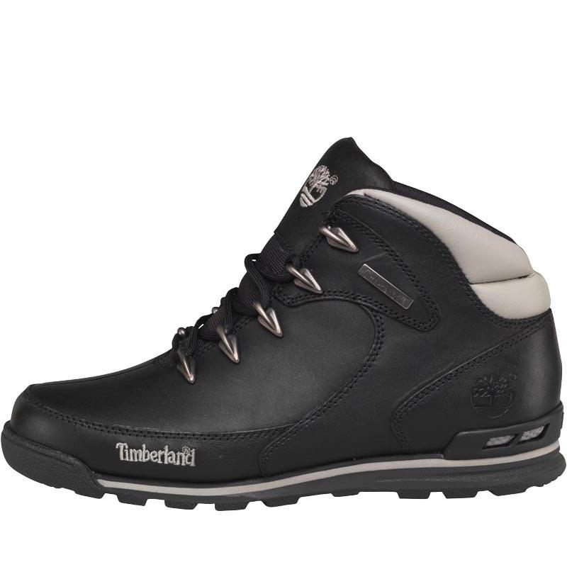 timberland mens euro rock hiker leather boots black