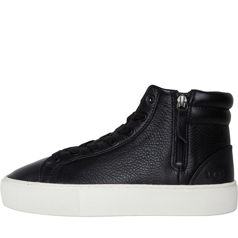 UGG Leer Olli High Sneakers Zwart in het Zwart - Lyst