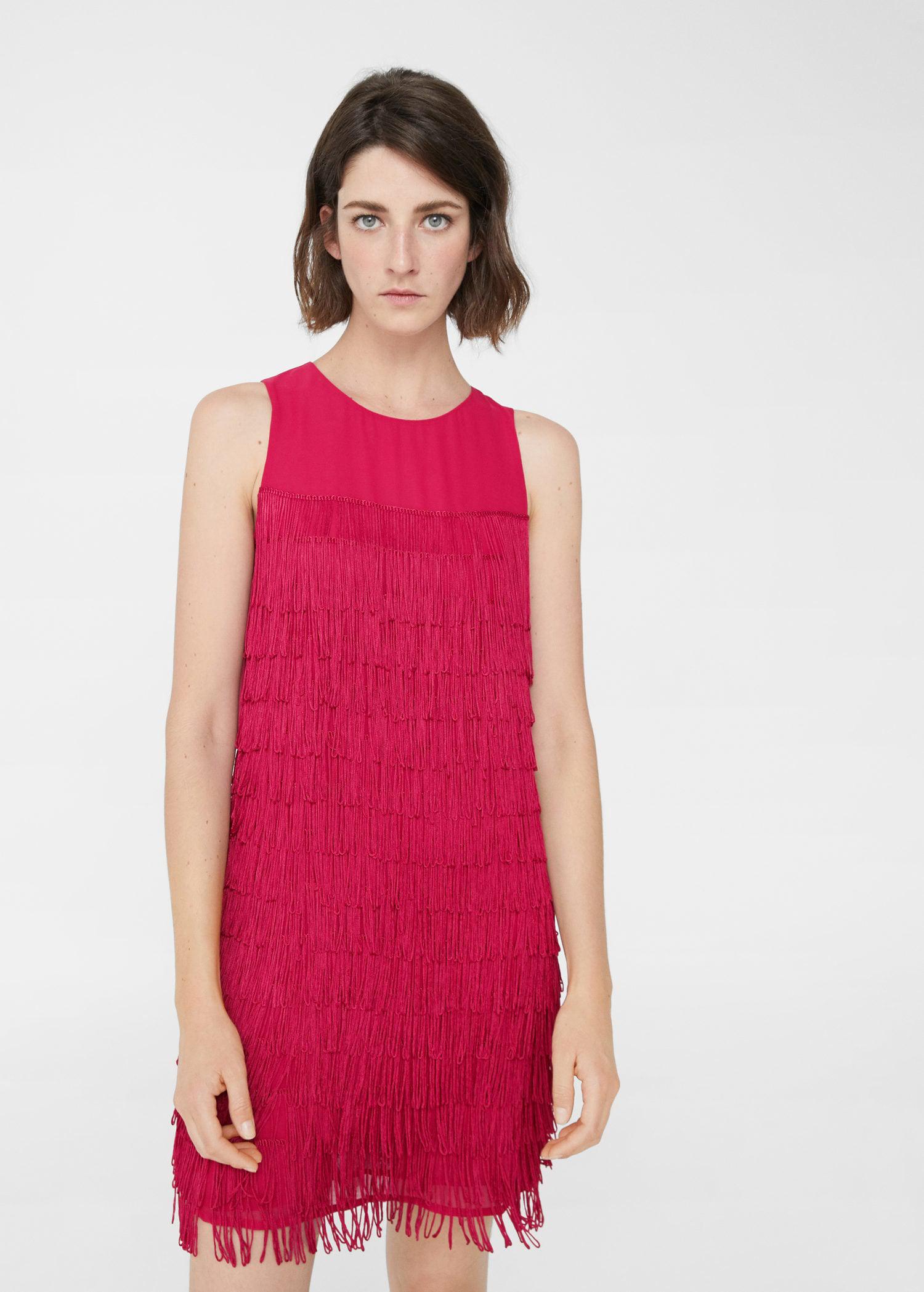 lyst mango flowy fringed dress lyst mango flowy fringed dress