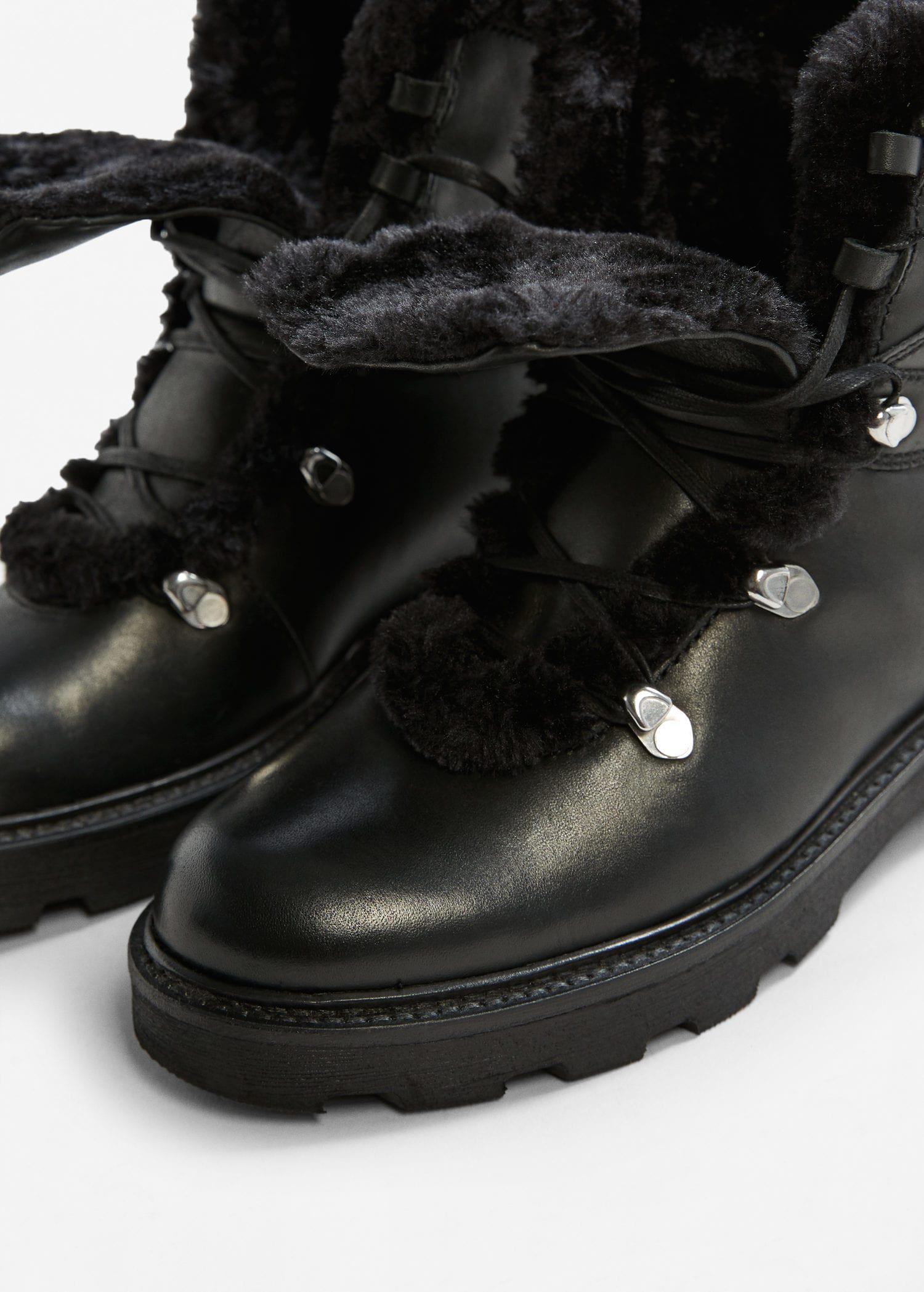 mango made in portugal chunky leather boots