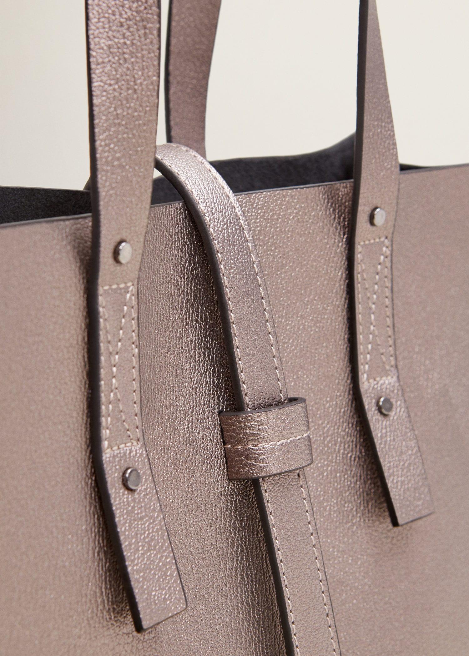 mango strap shopper bag