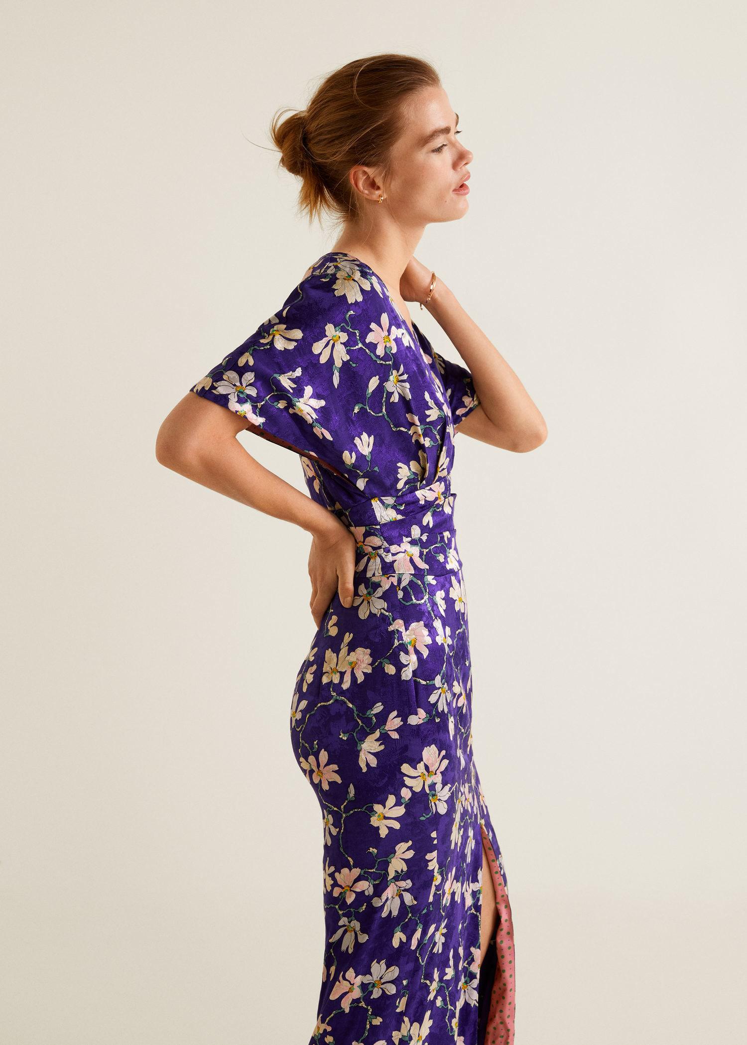 purple floral maxi
