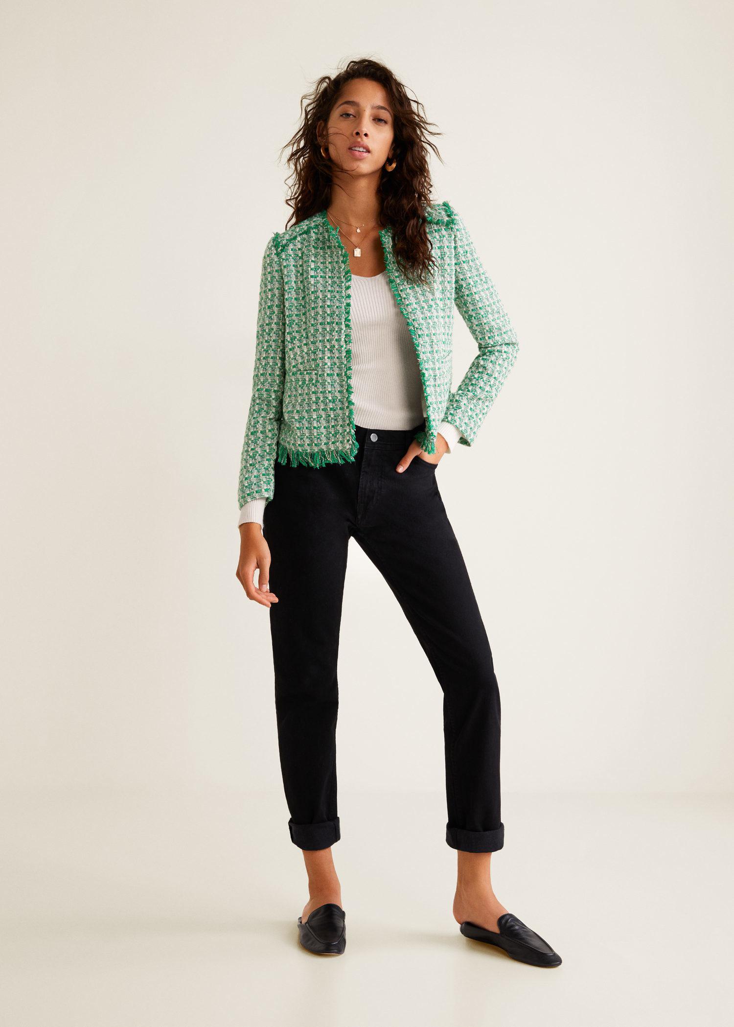 cardigan tweed mango