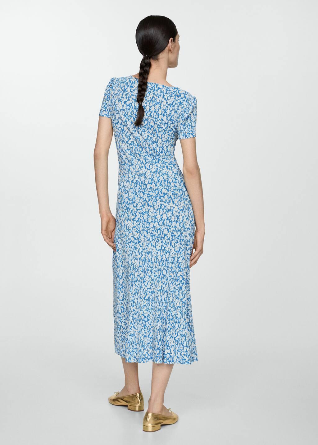 Mango Floral Print Dress in Blue | Lyst UK