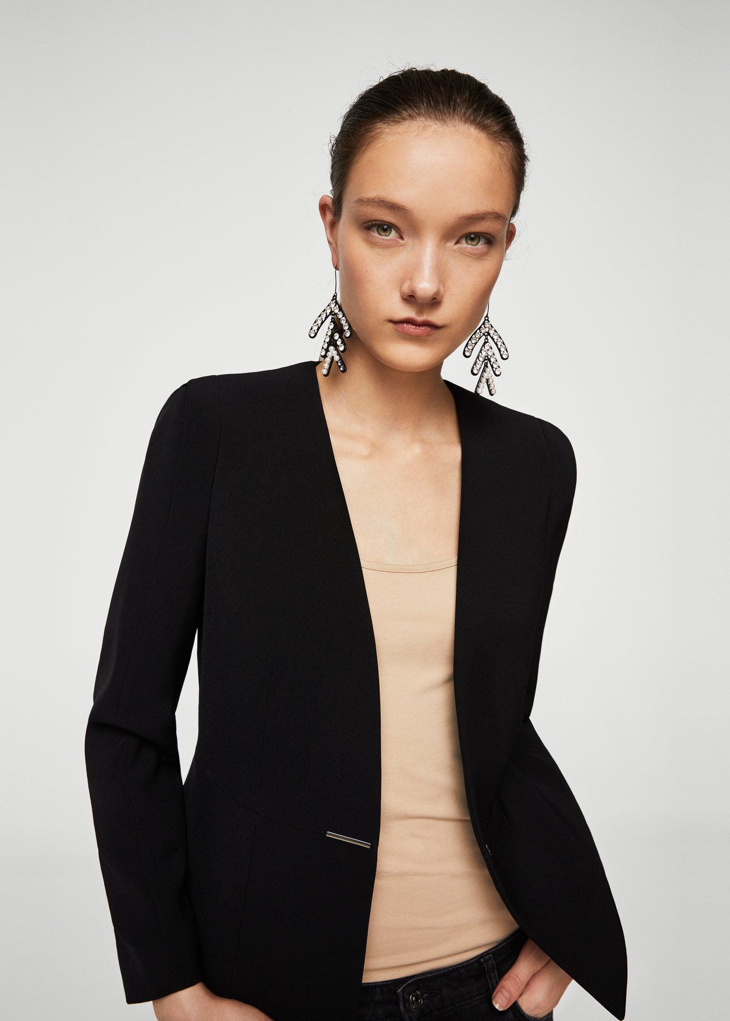 mango black blazer