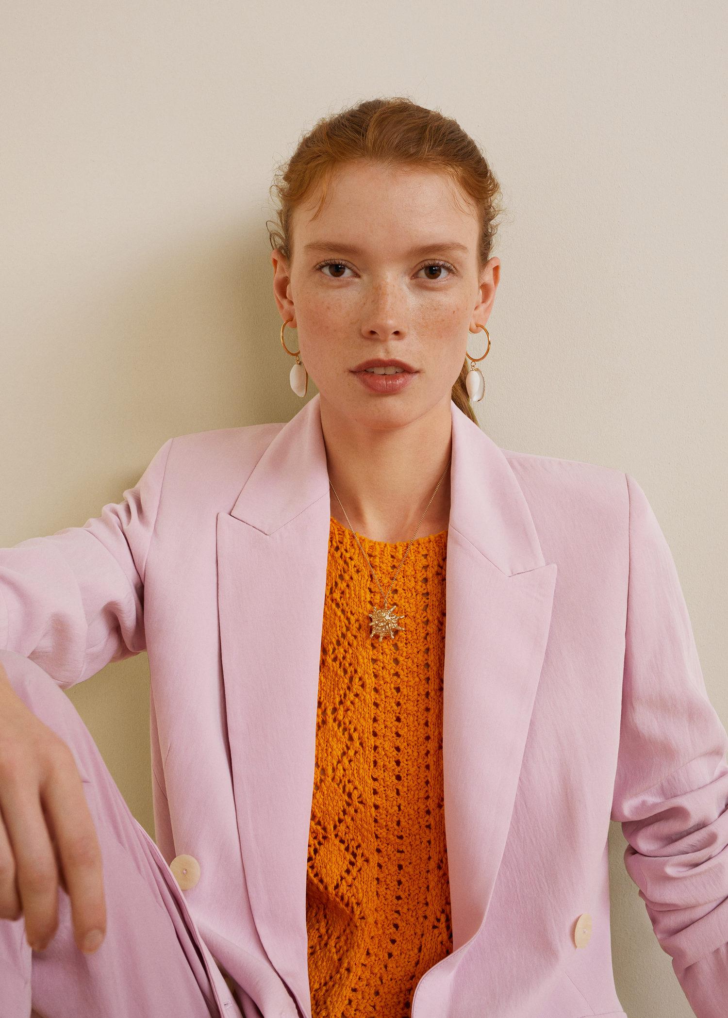 Mango Suit Blazer in Pink | Lyst UK